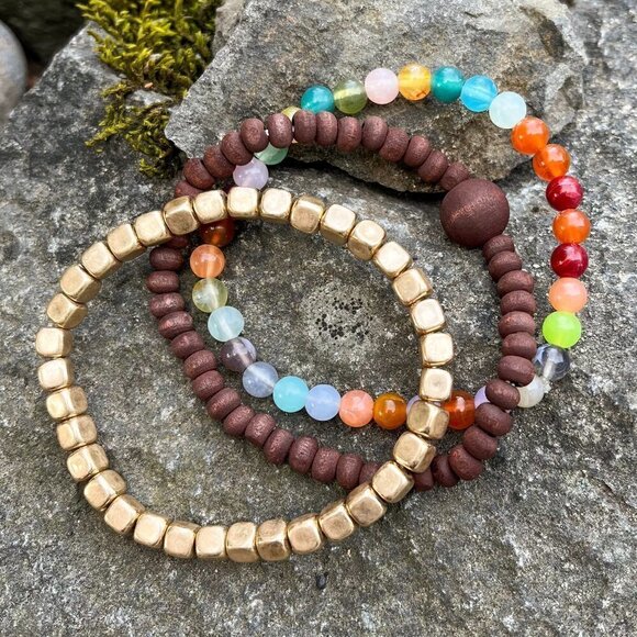 Stack Stretch Beaded Bracelets - Picture 3 of 4